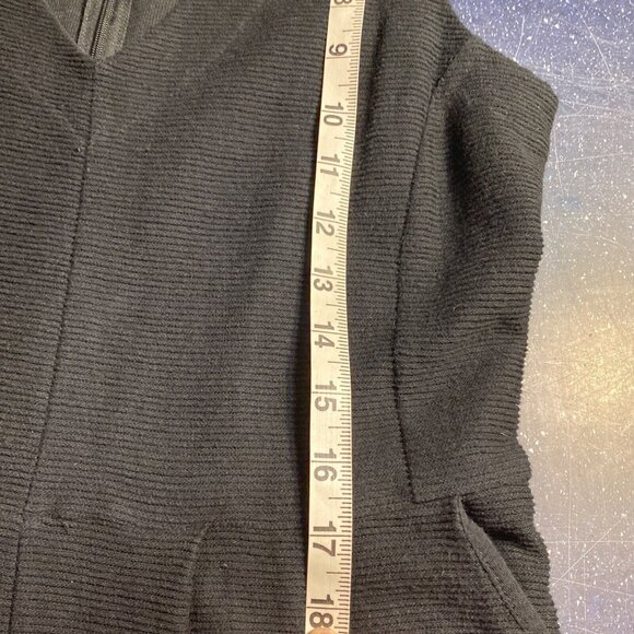 Madewell Textured & Thread Ribbed Jumpsuit Black Sleeveless Pockets Wms Sz S - Picture 8 of 16